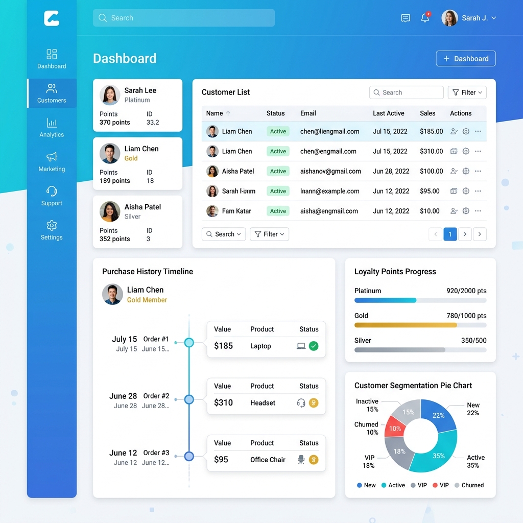 Dashboard CRM TikeTaka - manajemen pelanggan terintegrasi