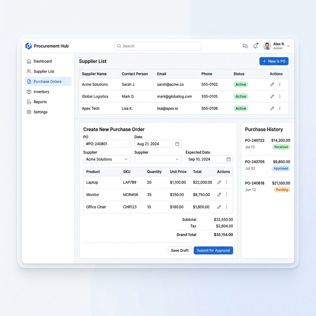 Purchase Order TikeTaka